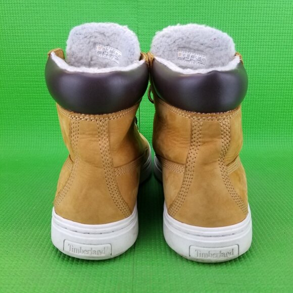 ✅Timberland LONDYN 6-inch Women's 8.5 Wheat Nubuck Faux Fur Lined Sneakers/Boots - Picture 7 of 10